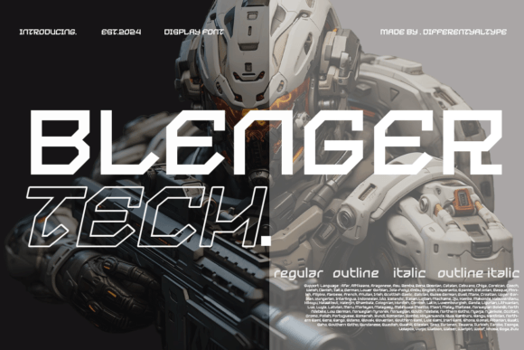 Blenger Tech: A Futuristic Display Font for Modern Editorial Design