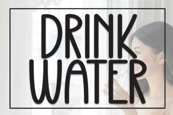 Drink Water Font for Creative Projects