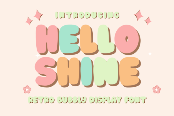 Hello Shine Font for Retro Branding