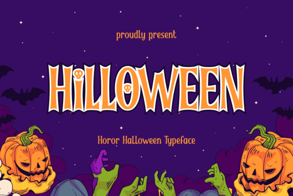 Hilloween Font for Halloween Design