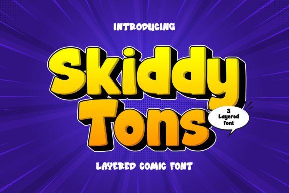 Skiddy Tons: A Cute 3D Display Font for Campaigns