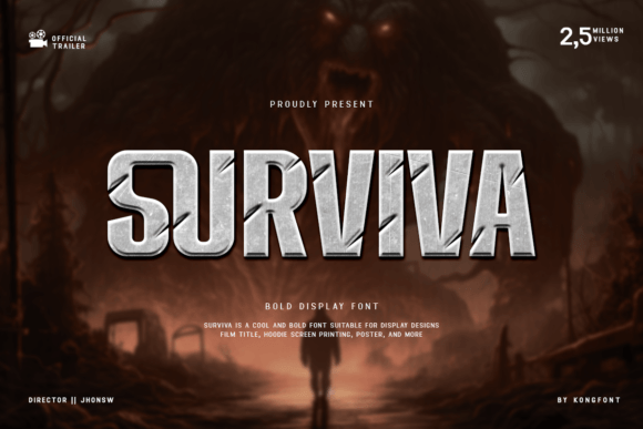 Surviva: A Rugged Display Typeface for Bold Editorial Design