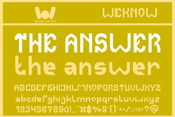 The Answer Font